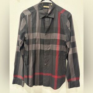 Burberry Black and Red Checkered Shirt